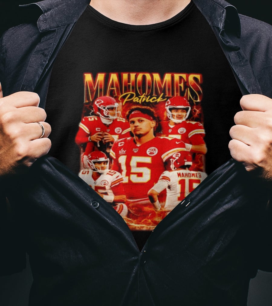 Patrick Mahomes Kansas City 90s KC Football Quarterback Chiefs NFL Champion T-Shirt