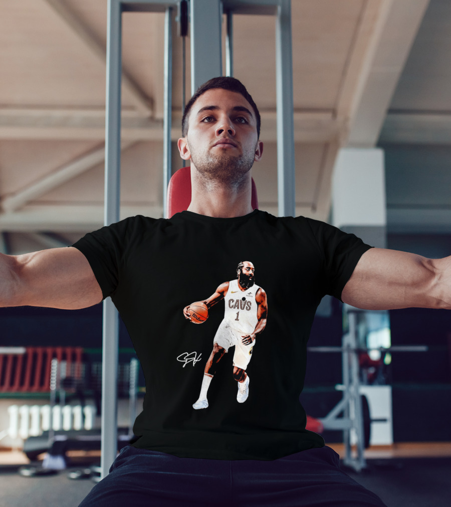 James Harden Basketball CAVS 1 Cavaliers Signature Debut T-Shirt