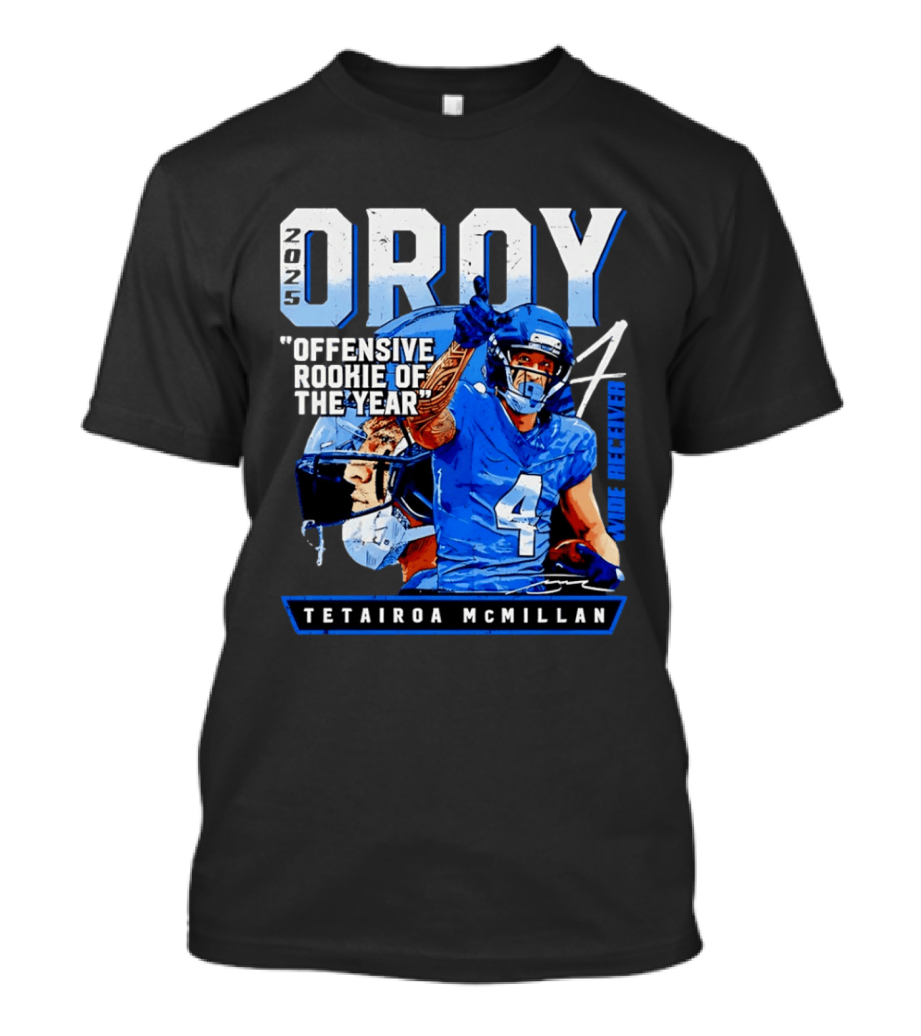 2025 OROY Offensive Rookie Of The Year Tetairoa McMillan Wide Receiver Carolina Panthers T-Shirt