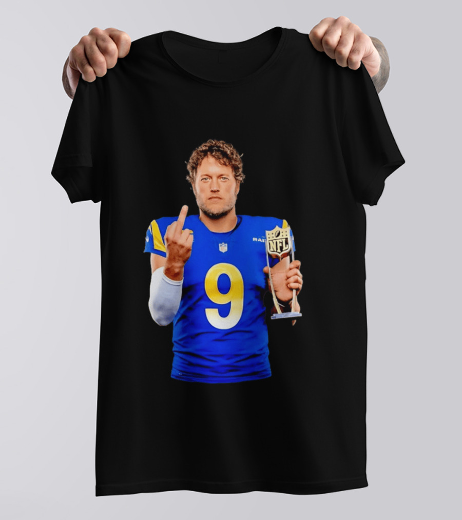 Matthew Stafford Los Angeles Rams 2025 MVP Gesture NFL Trophy T-Shirt