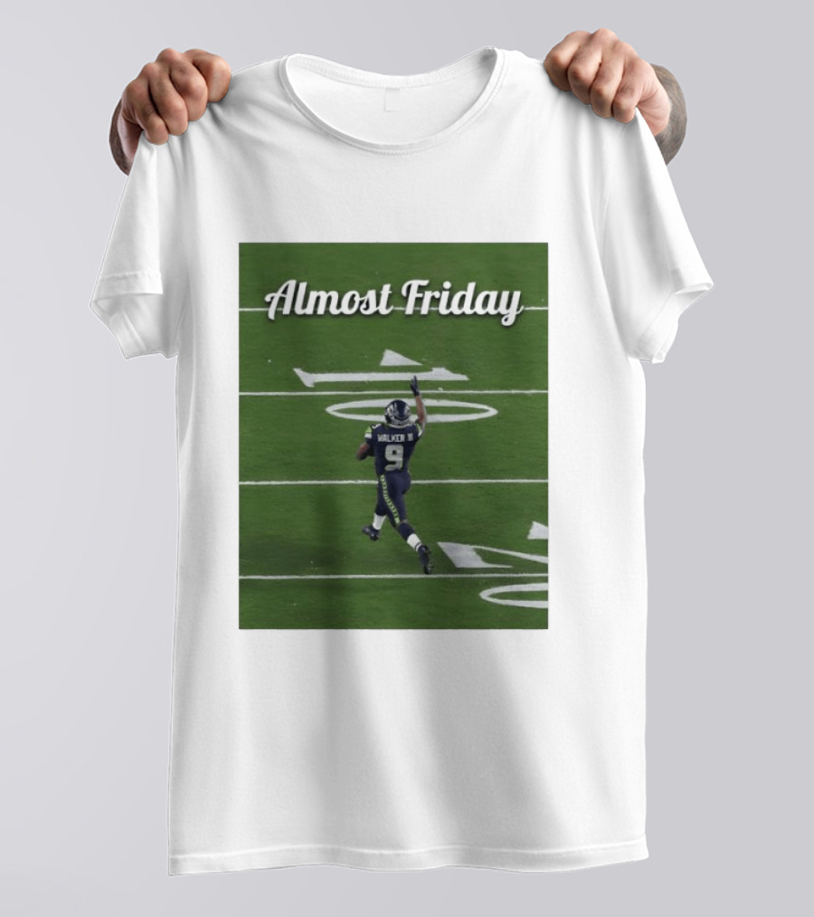 Almost Friday Kenneth Walker III Seahawks Football Celebration T-Shirt