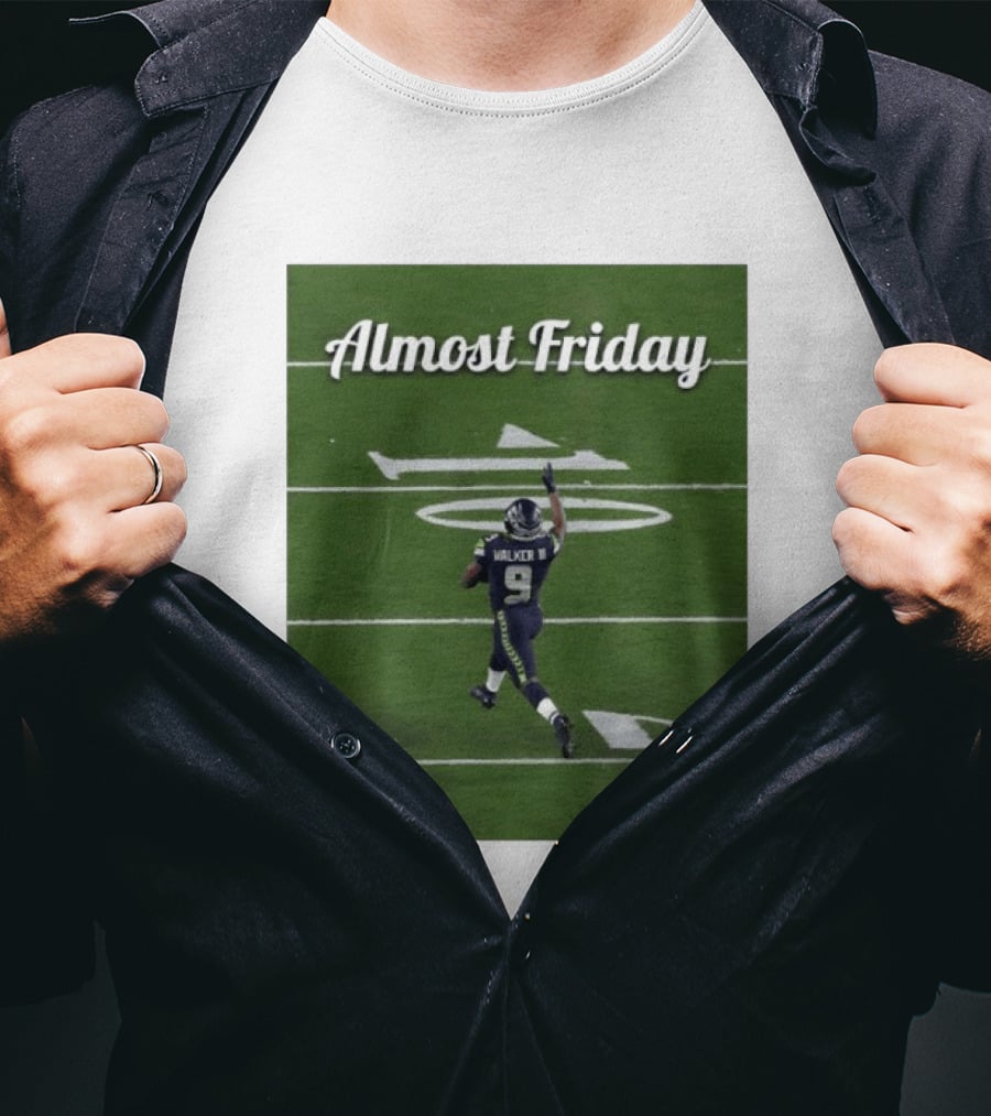 Almost Friday Kenneth Walker III Seahawks Football Celebration T-Shirt