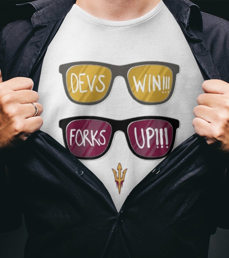 Arizona State Sun Devils Devs Win Forks Up Shades T-Shirt