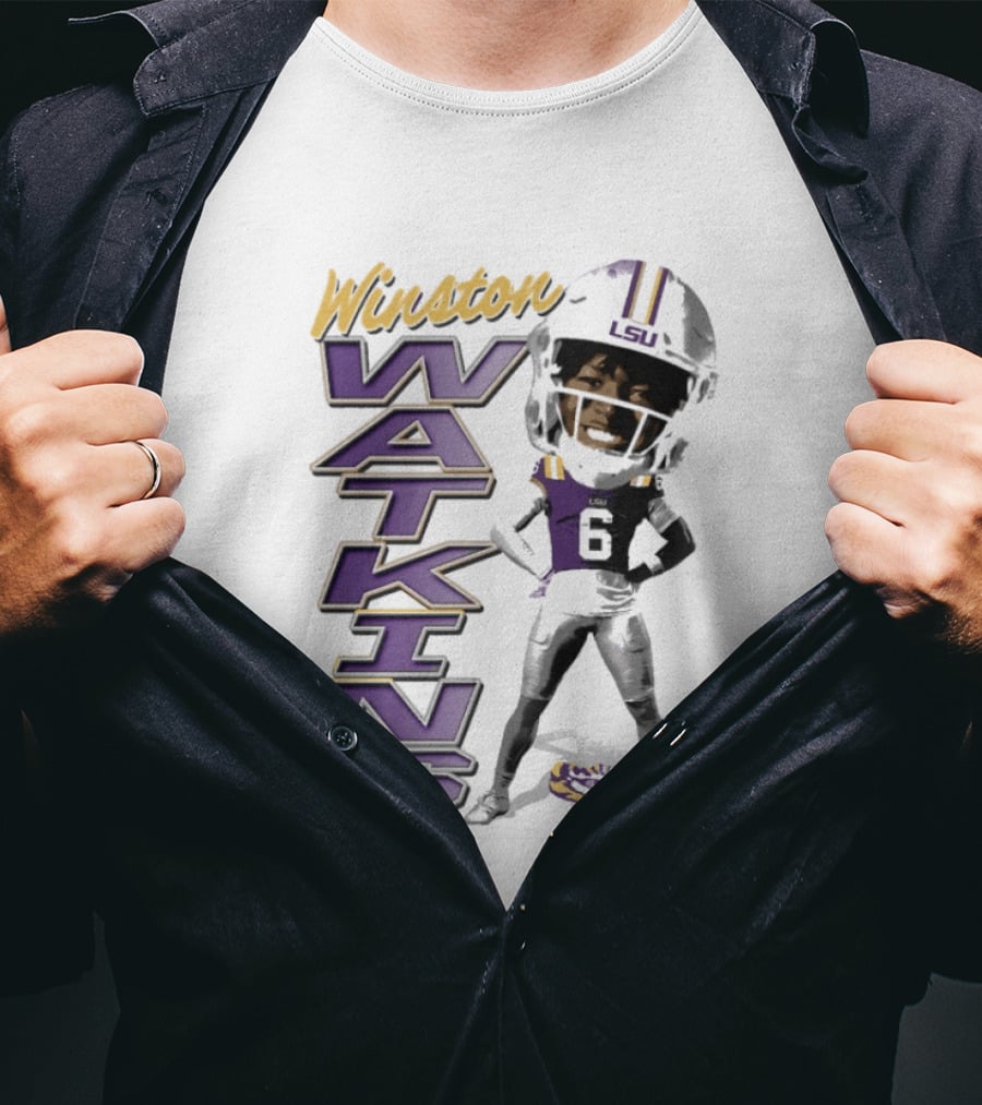 Winston Watkins LSU Tigers Football Caricature T-Shirt