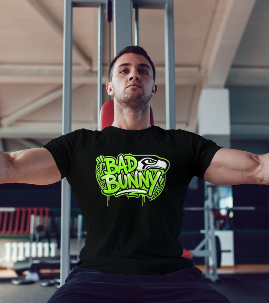Bad Bunny Seattle Seahawks Team Collaboration T-Shirt
