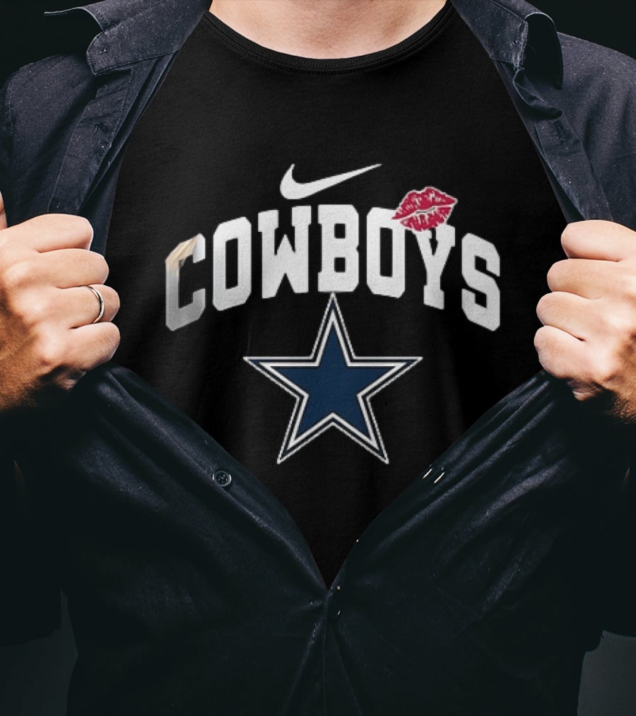 Nike Cowboys Star Kiss Lips Dallas T-Shirt