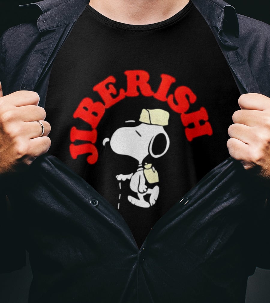 Jiberish Take A Hike Supima Snoopy Outdoors Adventure T-Shirt