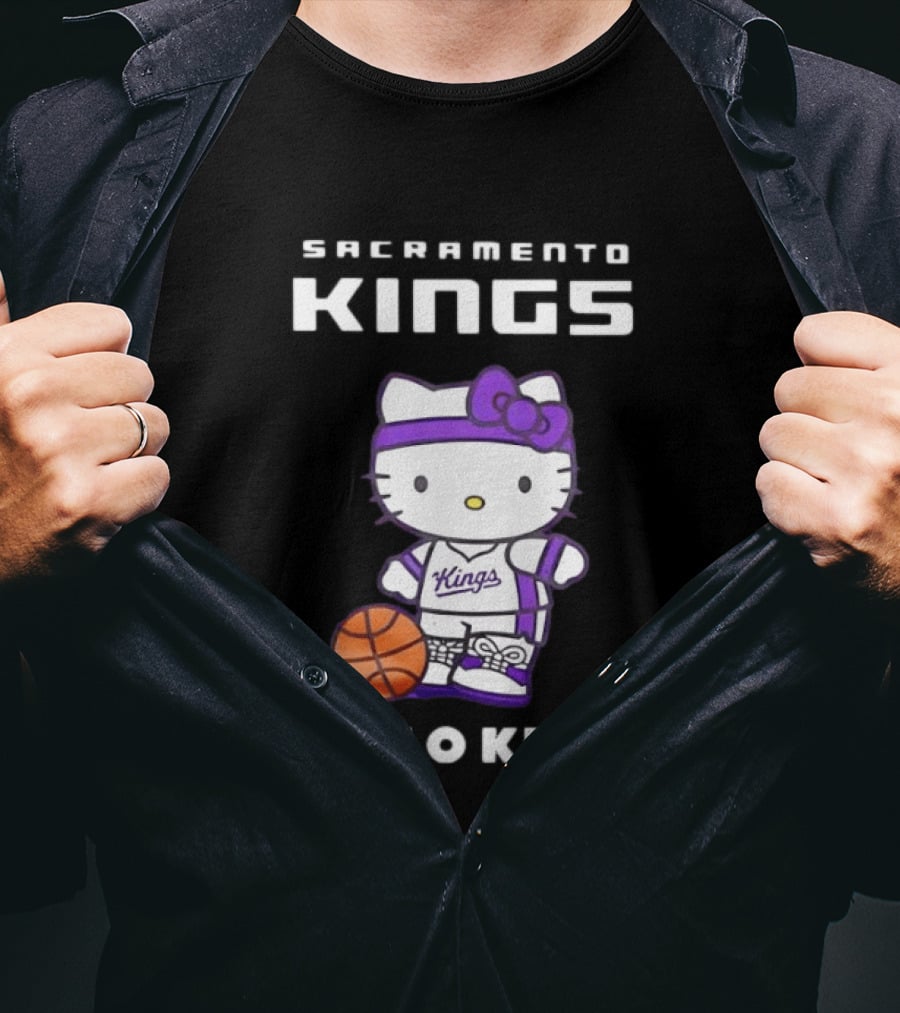 Sacramento Kings Hello Kitty Basketball 2026 Collaboration T-Shirt