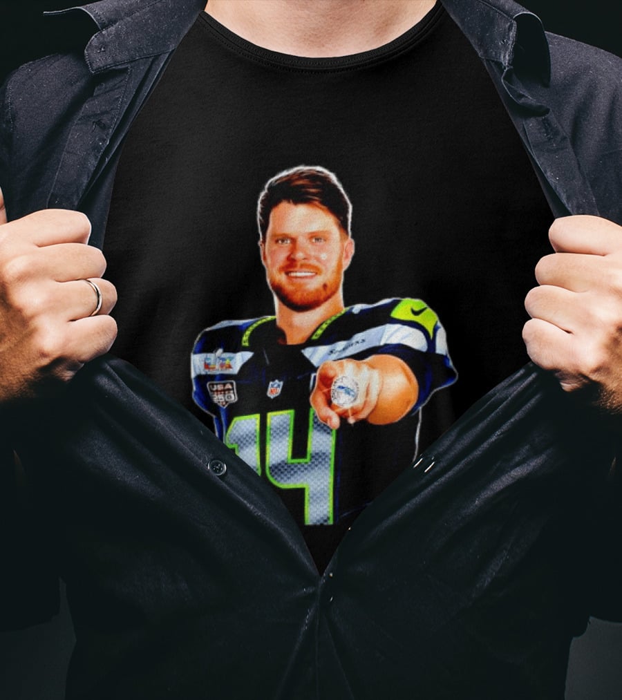 Seahawks Sam Darnold Champions Ring USA 150 NFL Honors T-Shirt