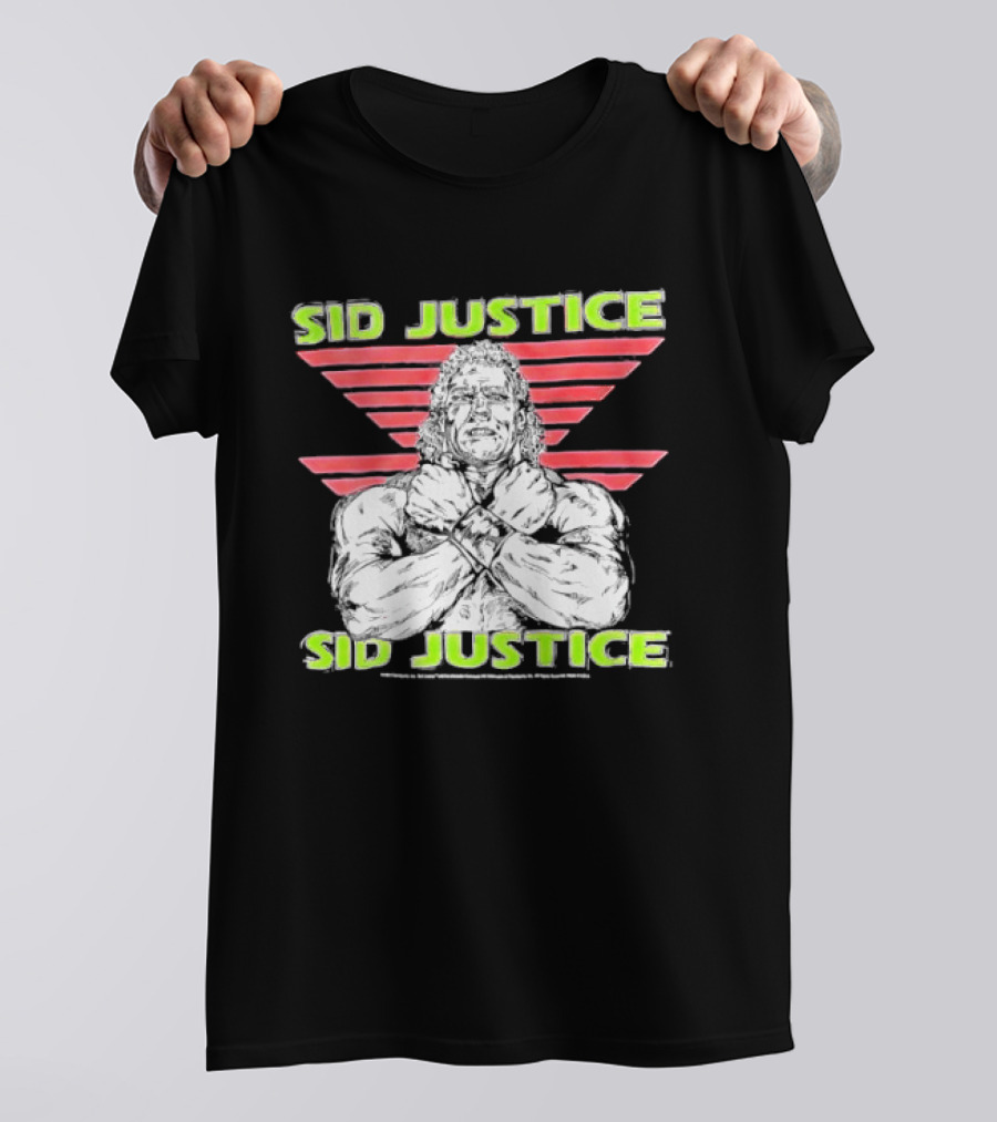 Sid Justice Wrestling Icon Retro Red T-Shirt