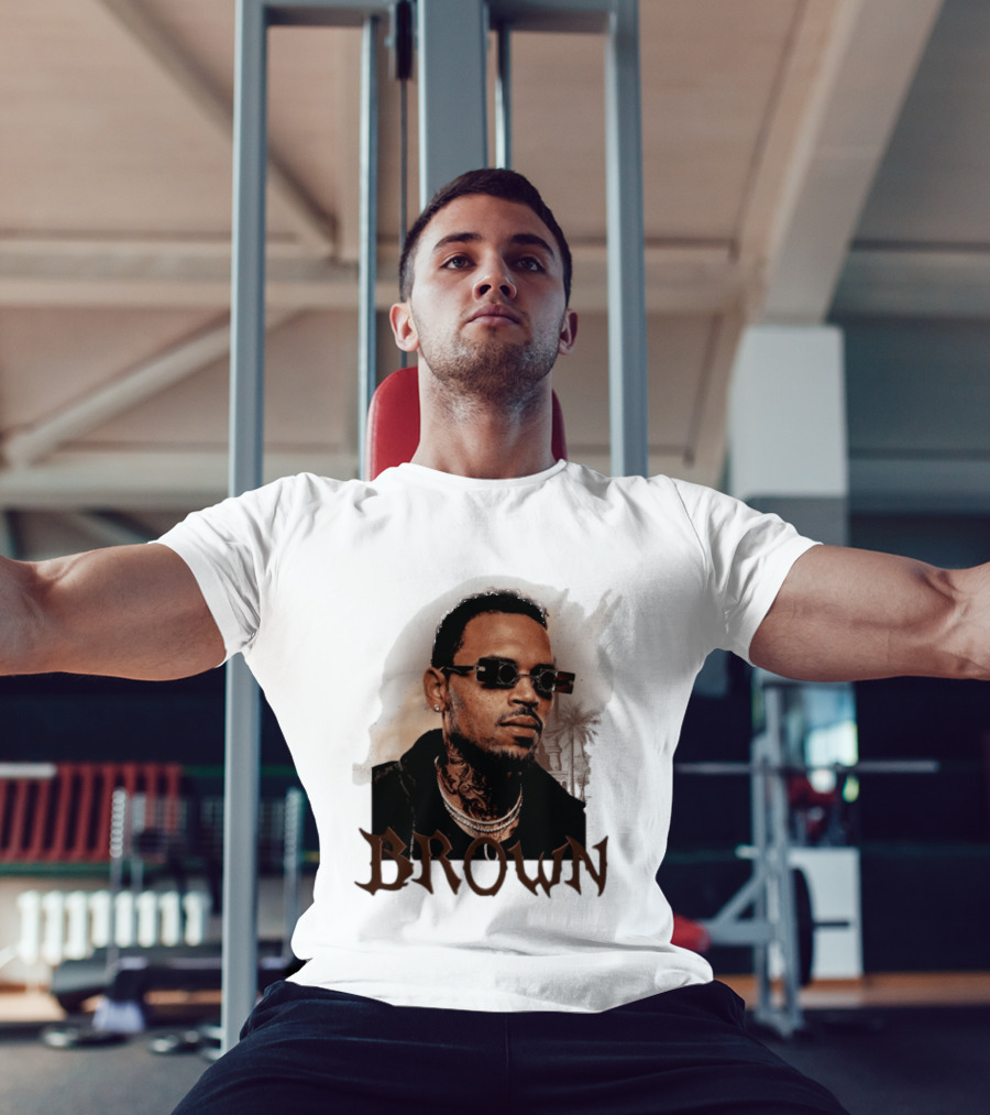 Chris Brown Highline Urban Style Sunglasses And Tattoos T-Shirt