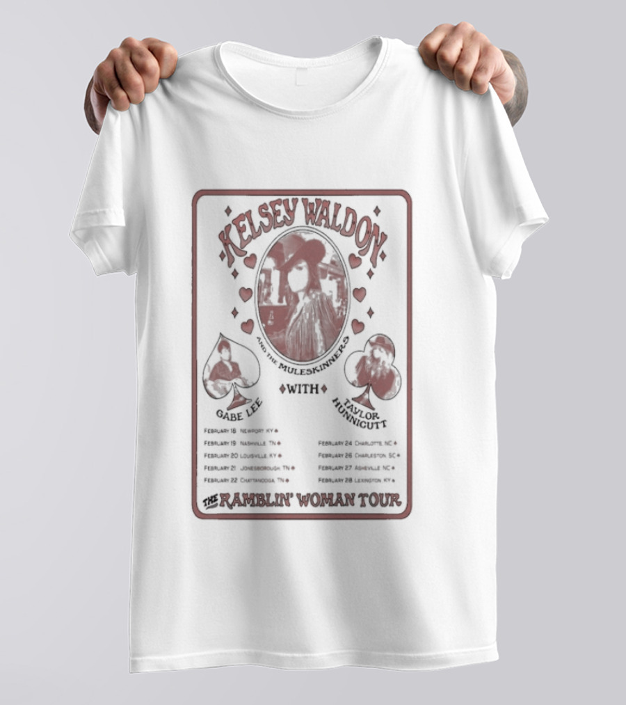 Kelsey Waldon Ramblin' Woman Tour February 18 2026 Newport KY Playing Card T-Shirt