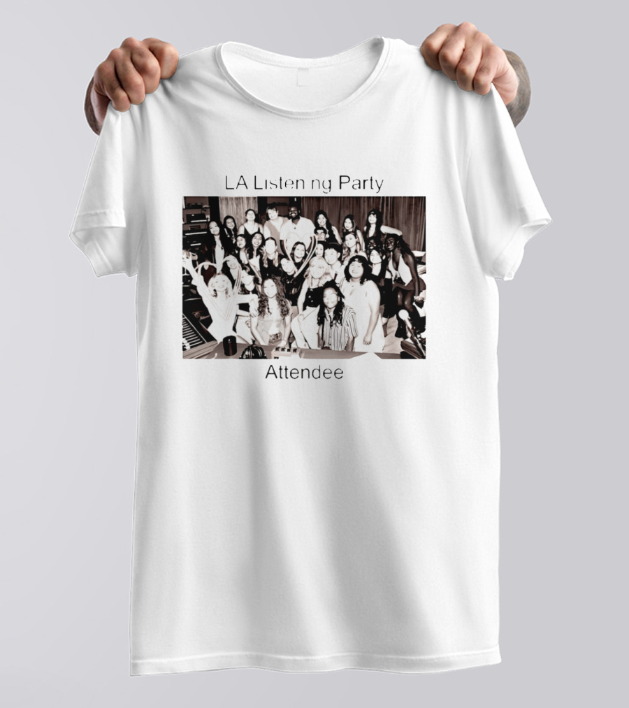 LA Listening Party Attendee Event Group Photo T-Shirt