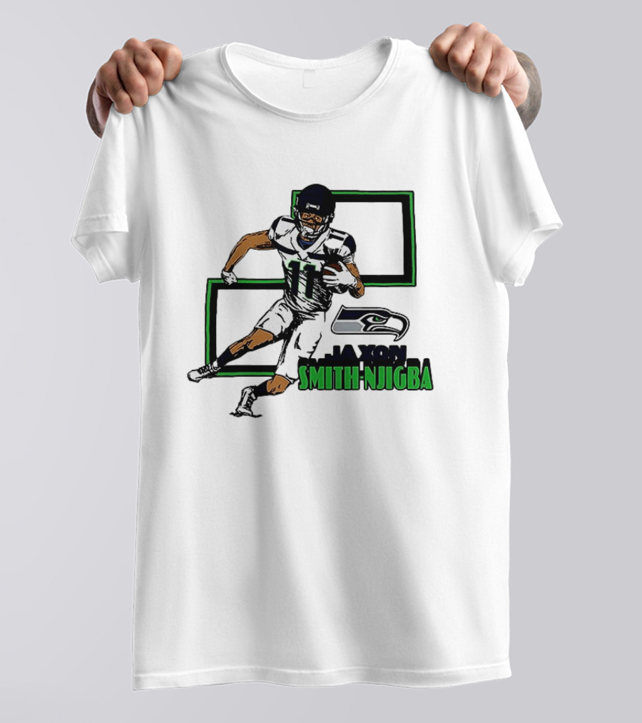 Jaxon Smith Njigba Seattle Seahawks Football Action Seahawks T-Shirt