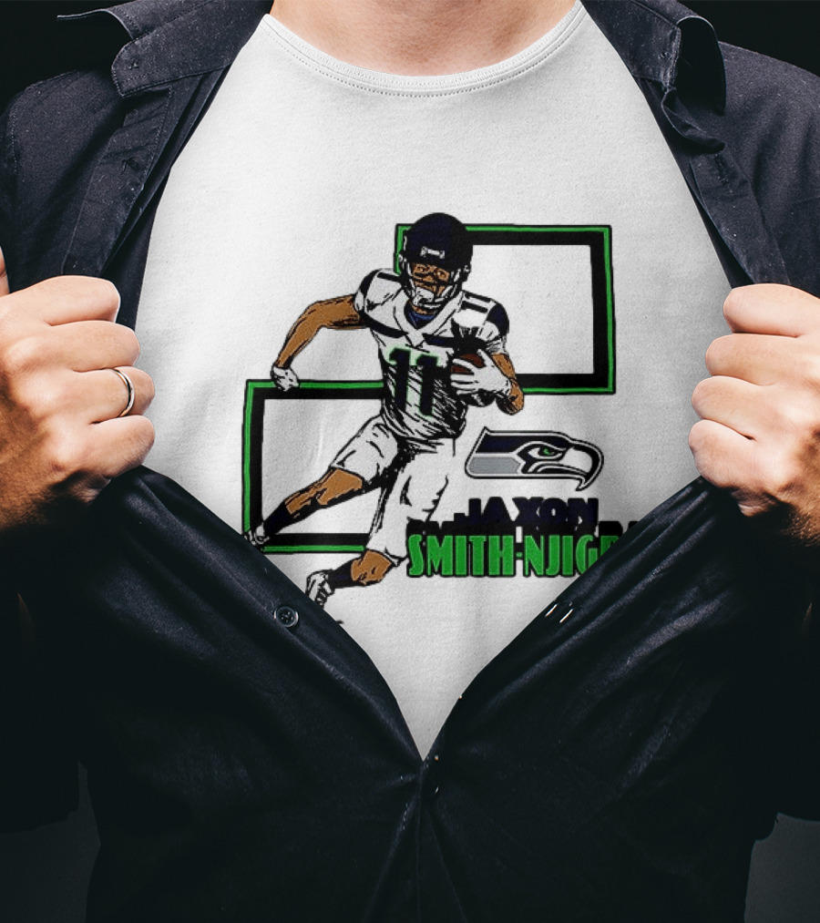 Jaxon Smith Njigba Seattle Seahawks Football Action Seahawks T-Shirt