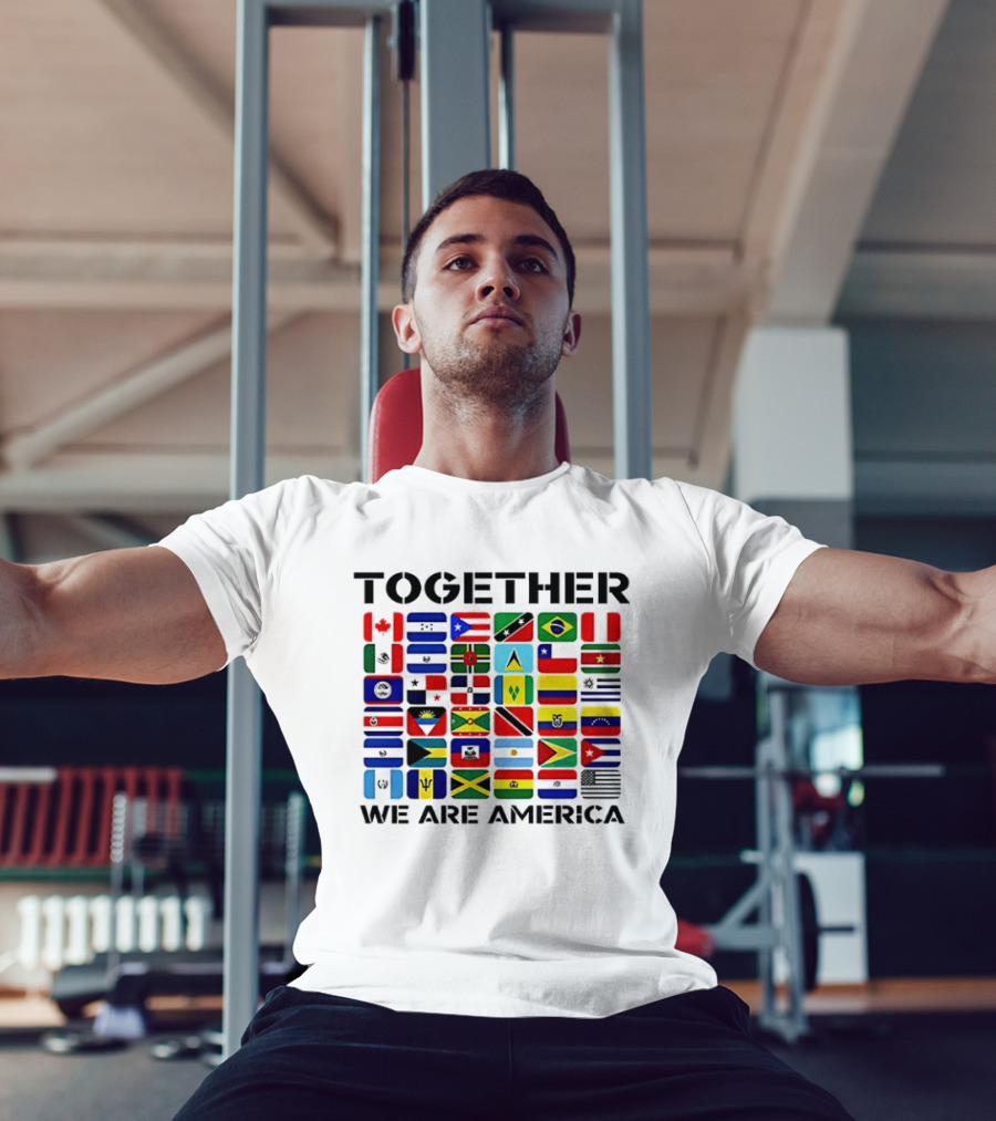 Together We Are America Flags Unity And Diversity T-Shirt