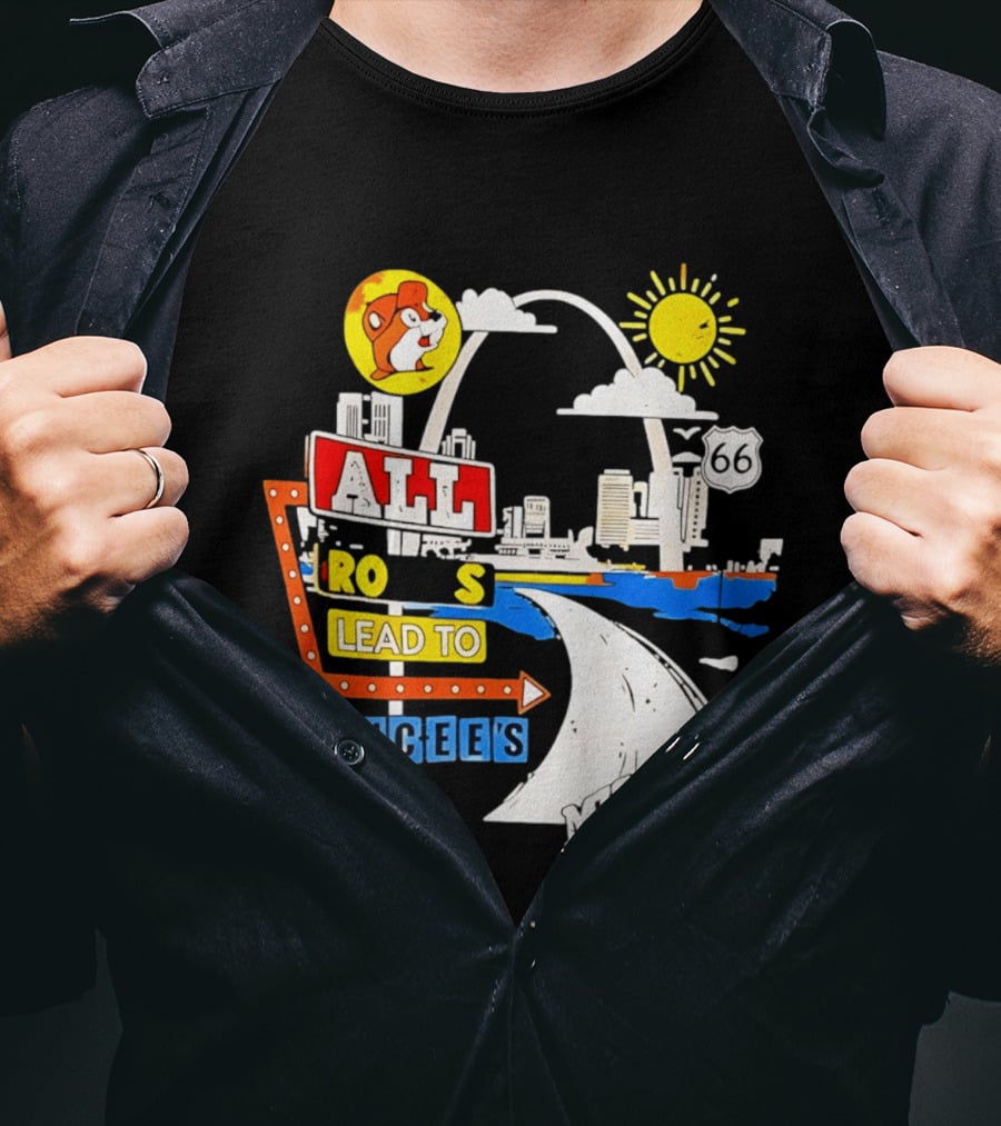 All Roads Lead To Buc Ee's Missouri Route 66 T-Shirt