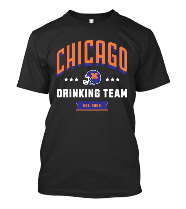 Chicago Drinking Team St Patrick's Day Helmet Est 2026 T-Shirt