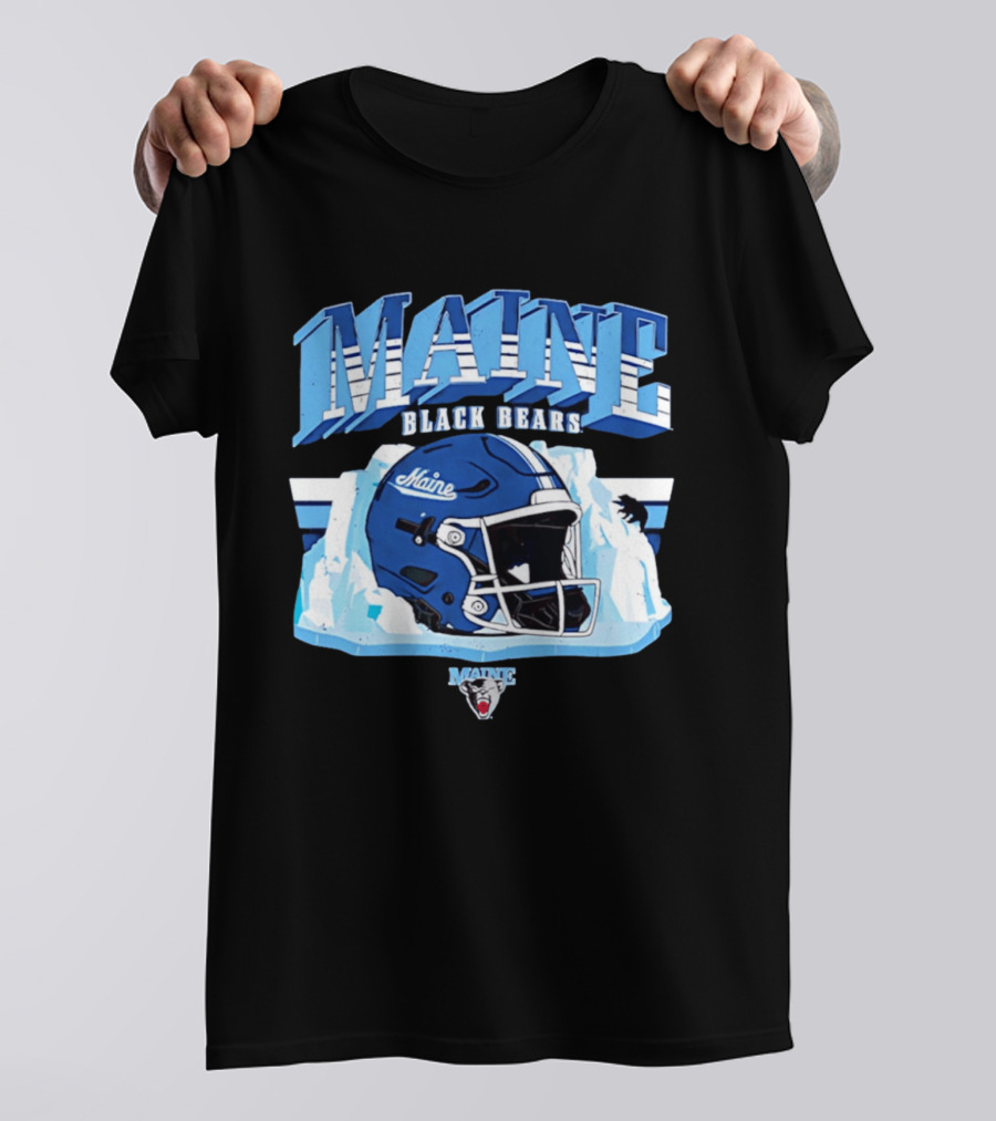 Maine Black Bears Football Helmet NCAA Team Spirit T-Shirt