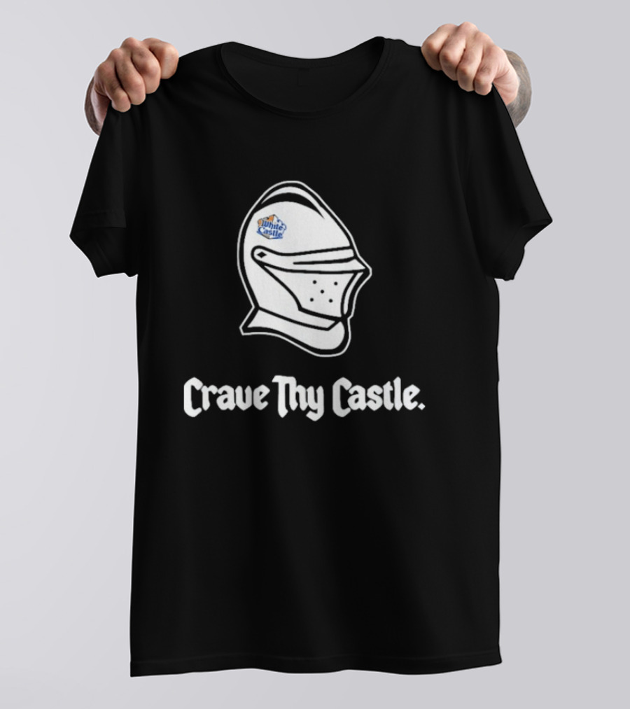 Crave Thy Castle White Castle Knight Helmet T-Shirt