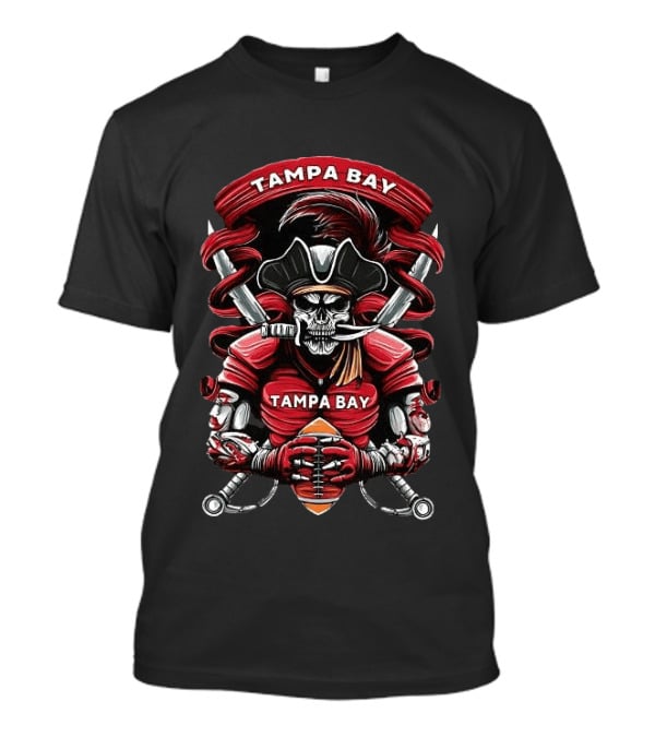 Tampa Bay Buccaneers Pirate Skull Football Warrior T-Shirt