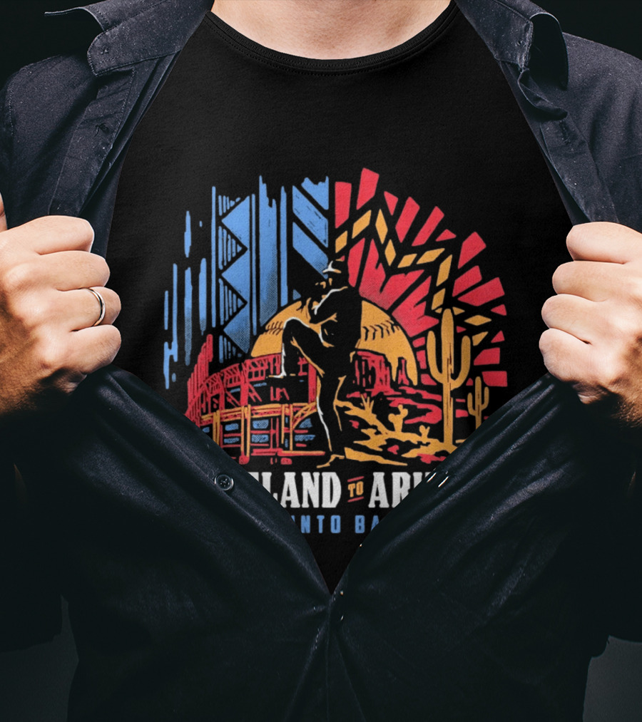 Cleveland To Arizona Spring Into Baseball Desert And City Landmarks T-Shirt