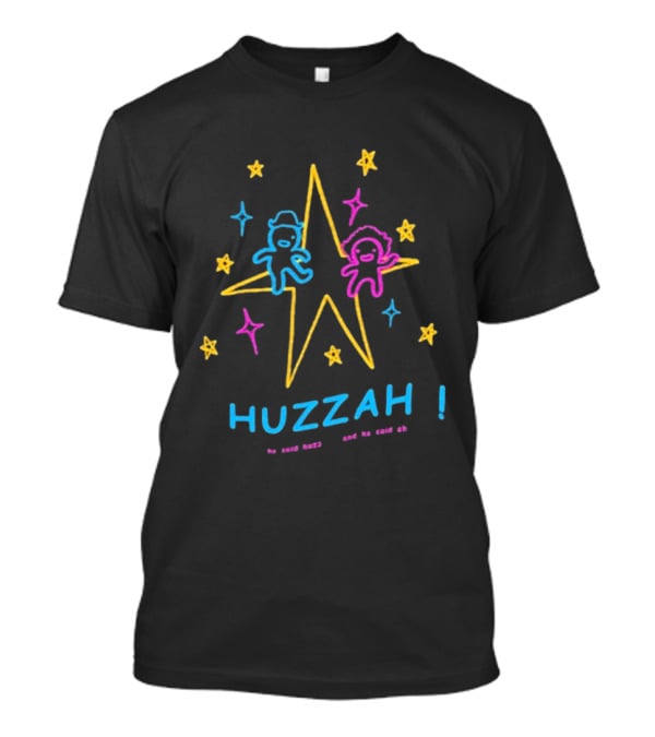Huzzah He Said Huzz And He Said Ah Stars Colorful Cartoon Characters T-Shirt