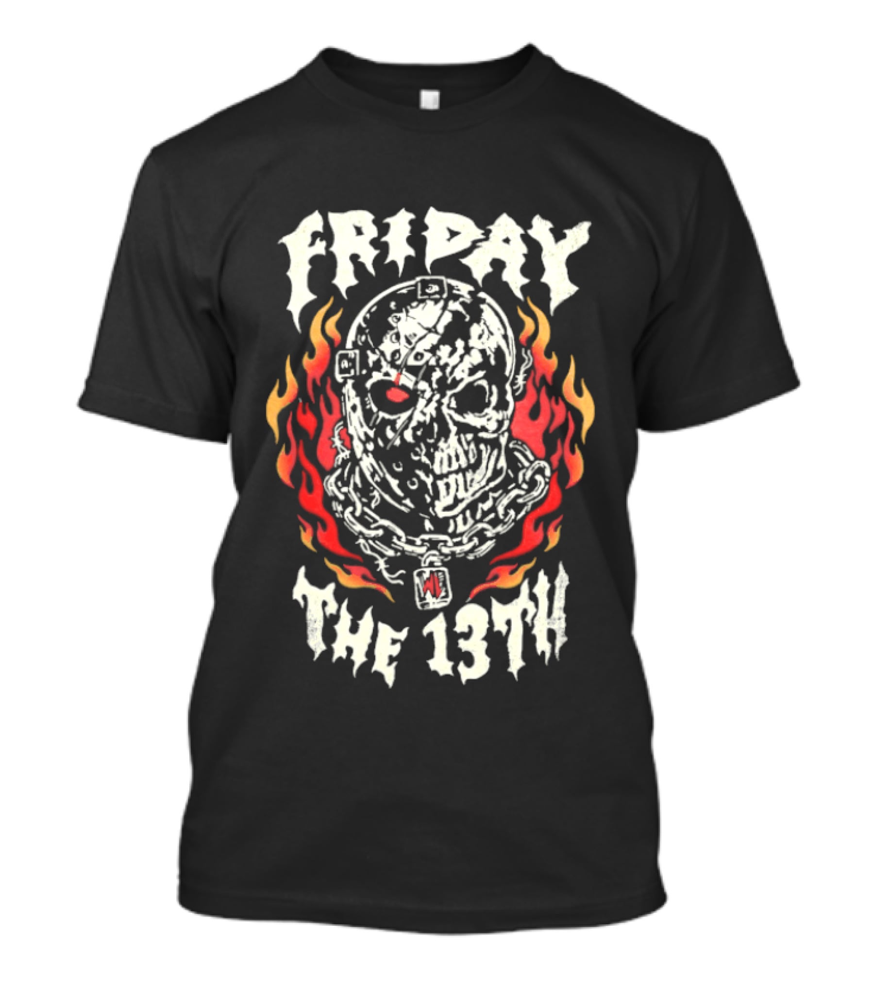Friday The 13th Skulled Fire Warren Lotas T-Shirt