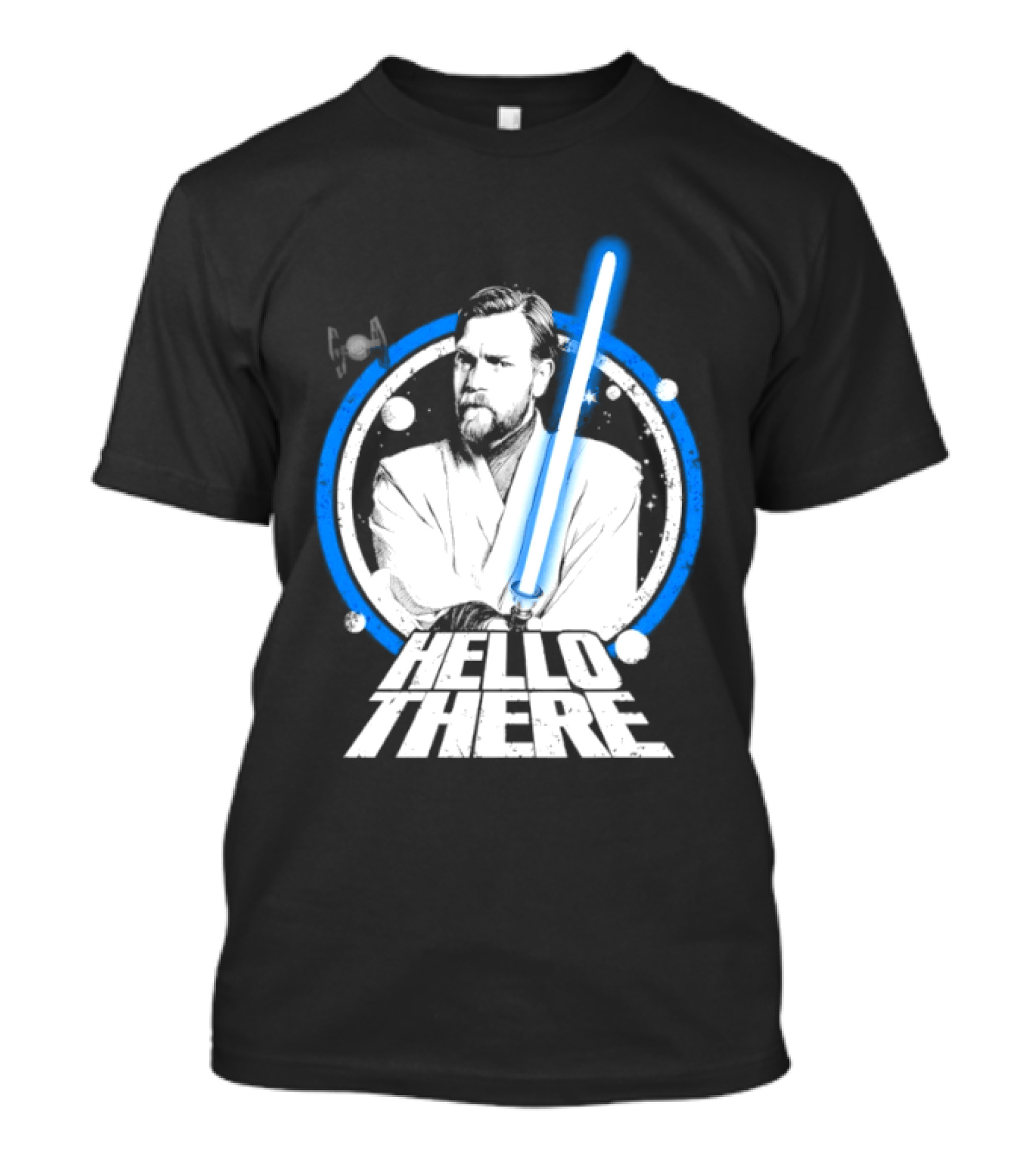 Obi Wan Kenobi Hello There Lightsaber Circle T-Shirt