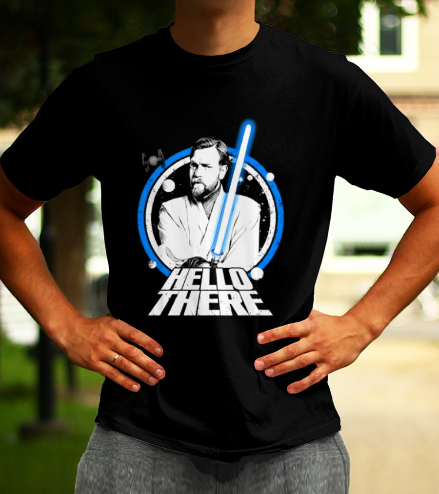 Obi Wan Kenobi Hello There Lightsaber Circle T-Shirt
