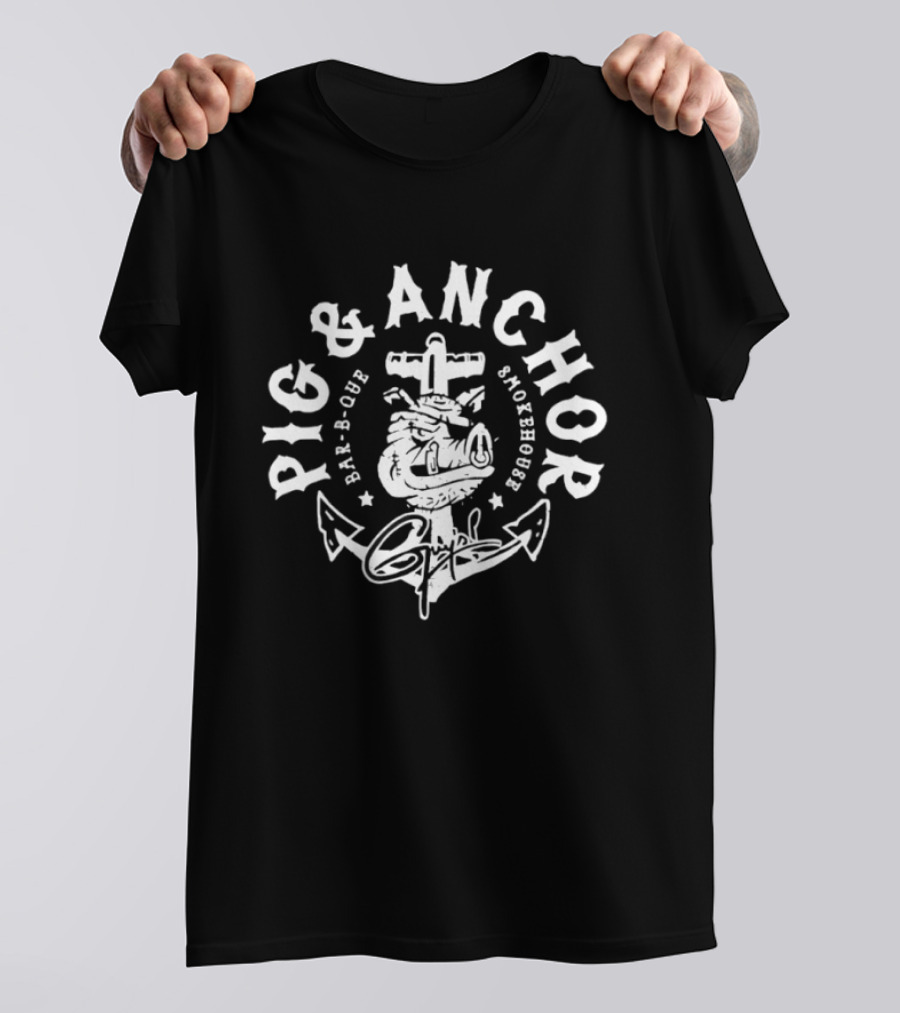 Pig And Anchor Bar B Que Smokehouse Guy Fieri T-Shirt
