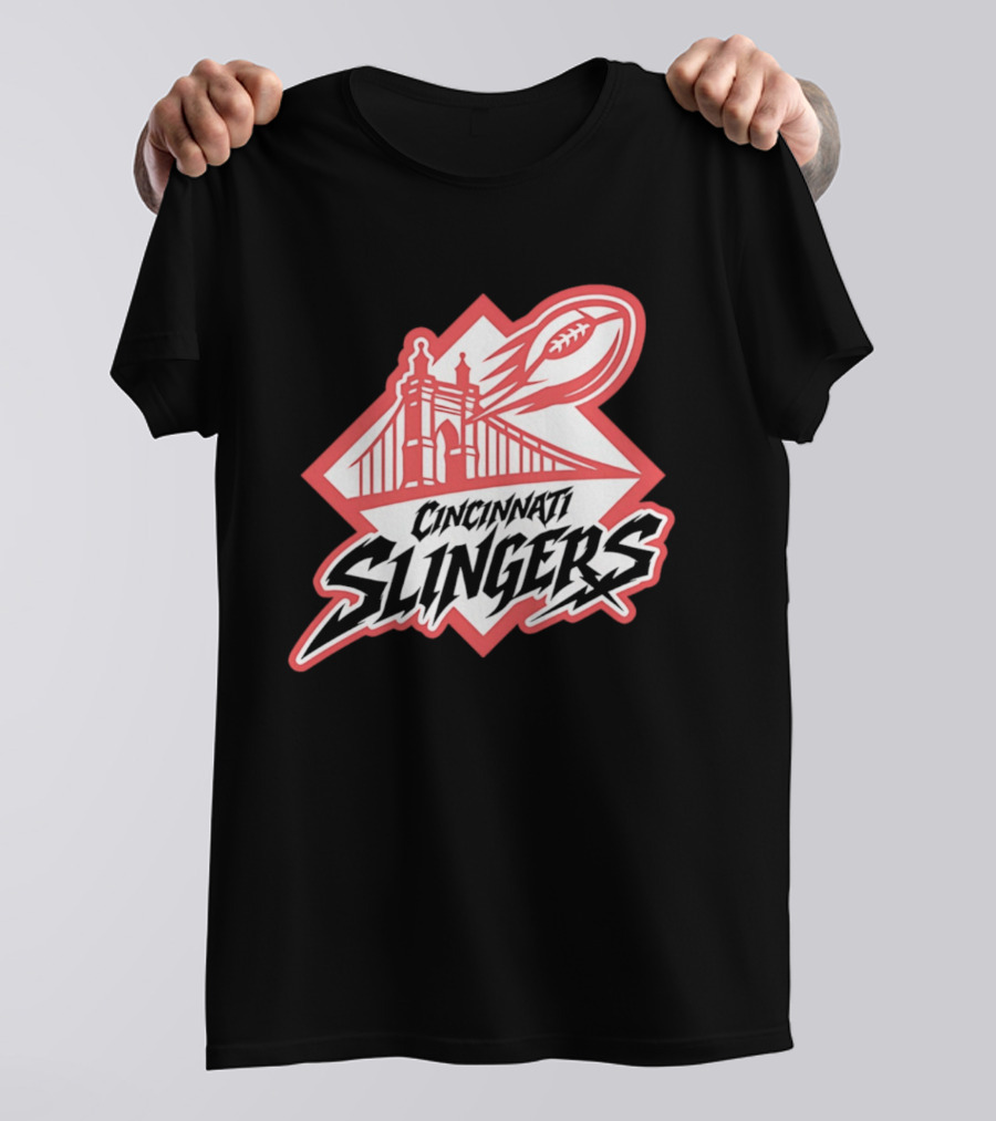 Cincinnati Slingers Football Bridge T-Shirt