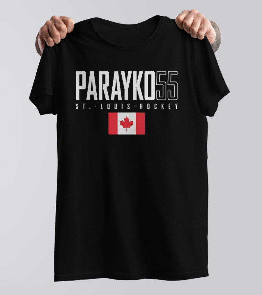 Parayko 55 St. Louis Hockey Canada Flag T-Shirt