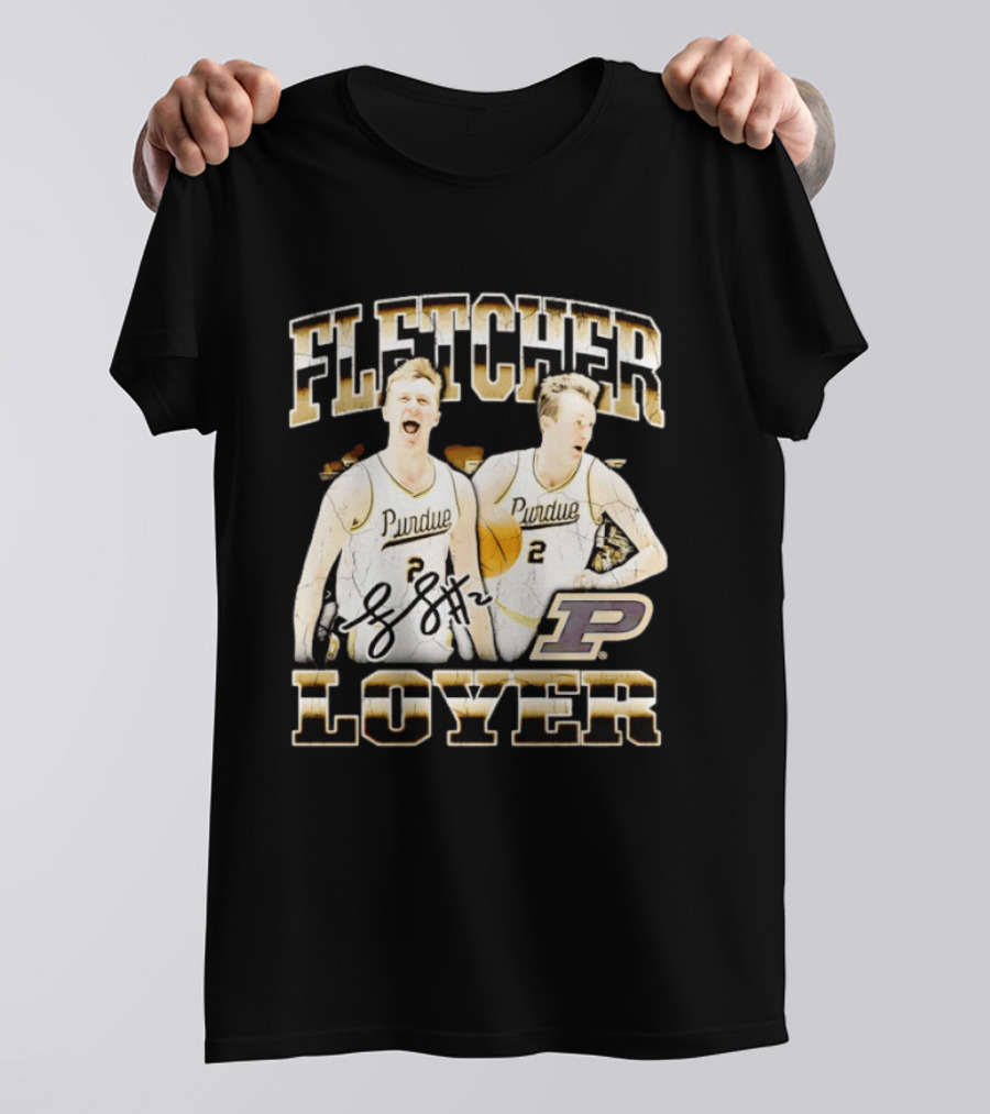 Purdue Boilermakers Fletcher Loyer Basketball Number 2 Signature T-Shirt