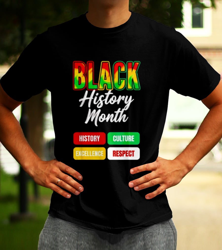 BLACK History Month History Culture Excellence Respect T-Shirt