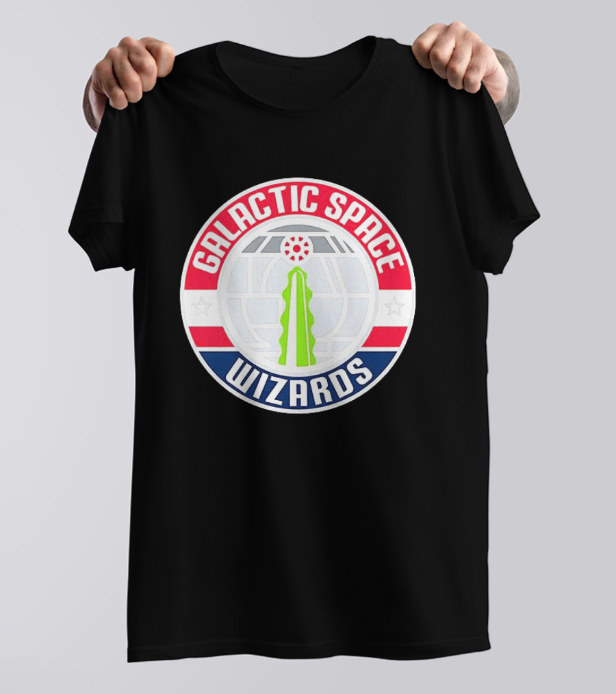Galactic Space Wizards Iconic Sci Fi Emblem Magic Force Motif T-Shirt