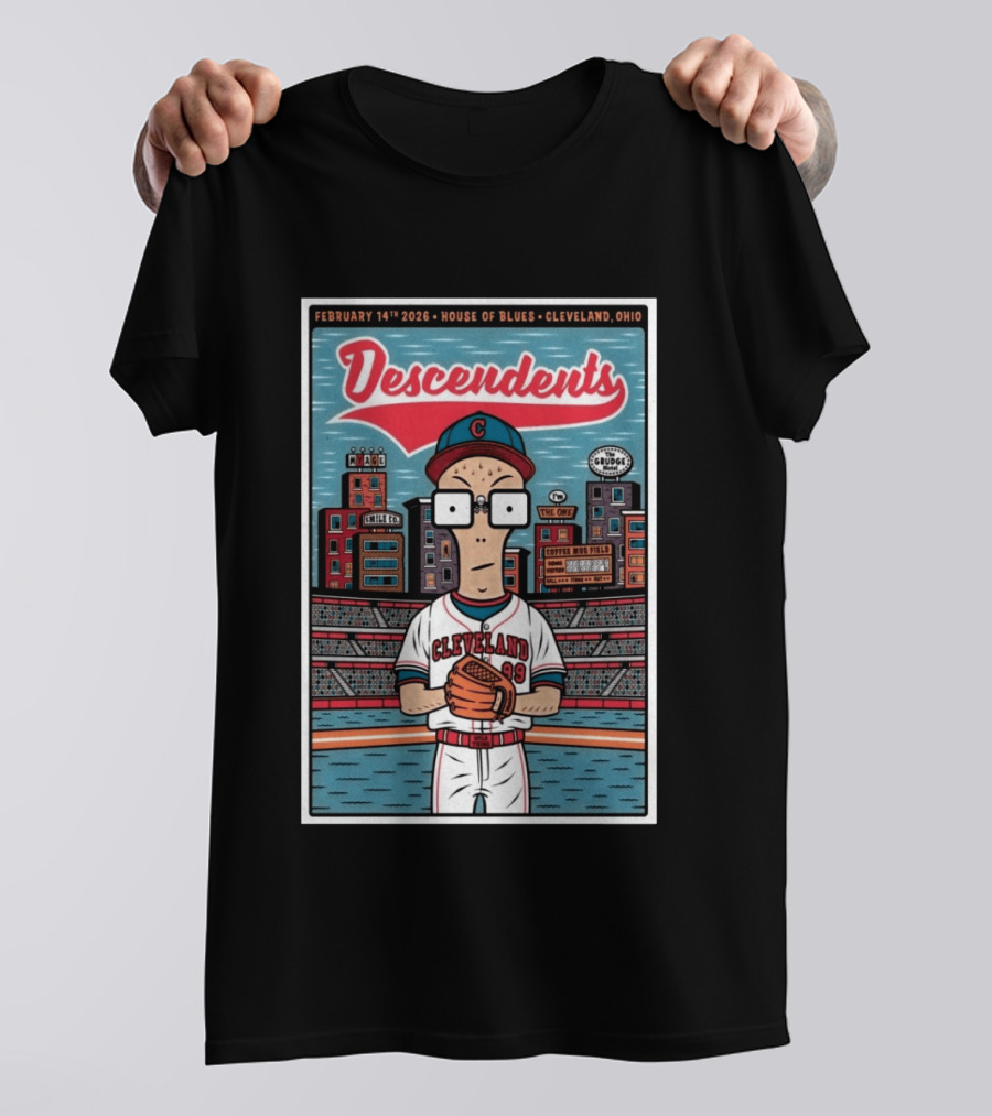 Descendents February 14th 2026 House Of Blues Cleveland Ohio Baseball T-Shirt