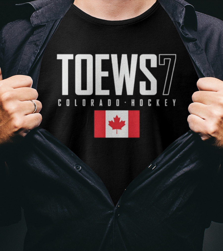Toews 7 Colorado Hockey Canada Flag T-Shirt