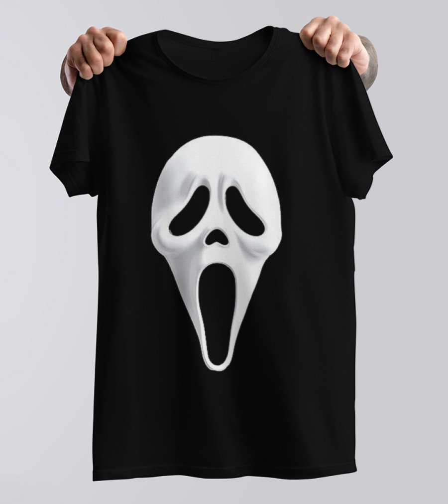 Ghost Face Scream Mask Iconic Horror Villain T-Shirt