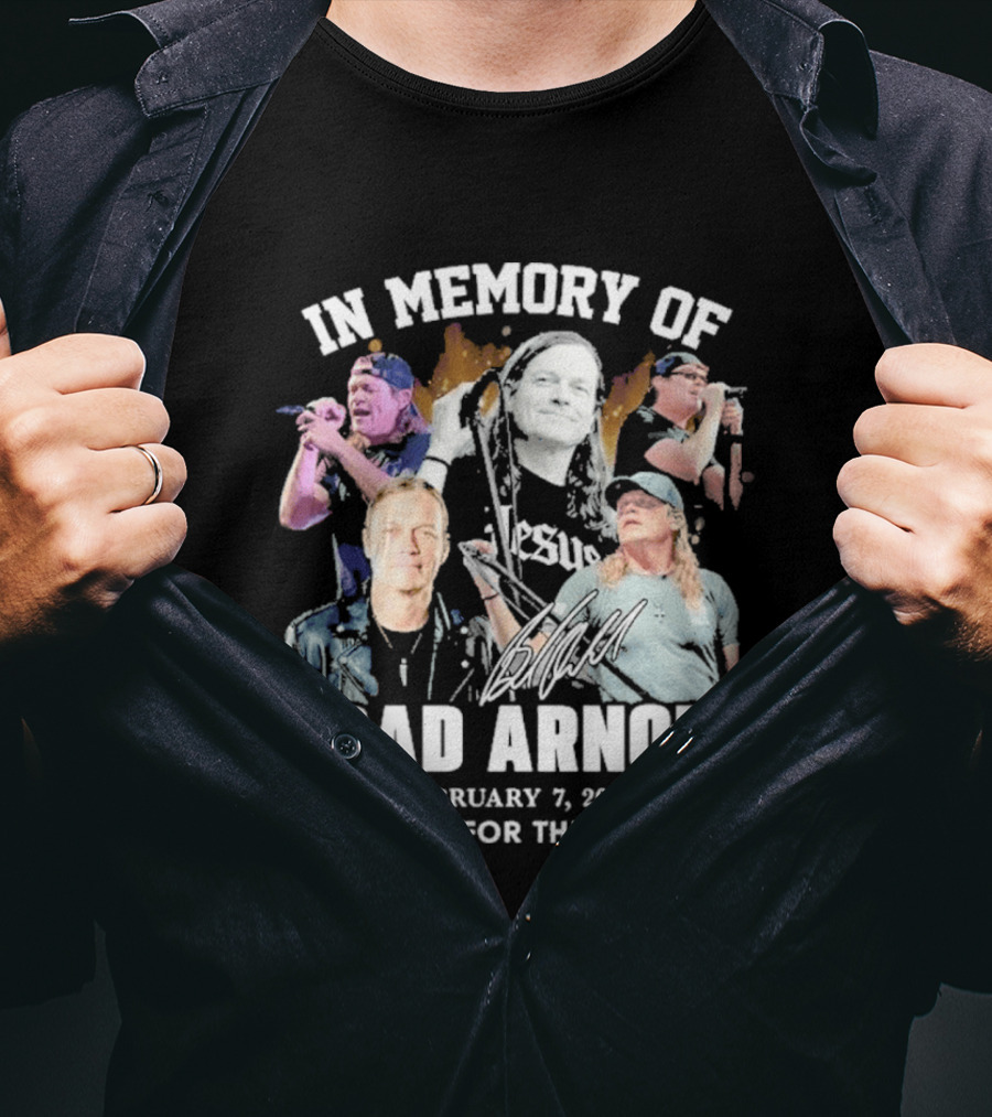 In Memory Of Brad Arnold February 7 2023 Thank You For The Memories T-Shirt