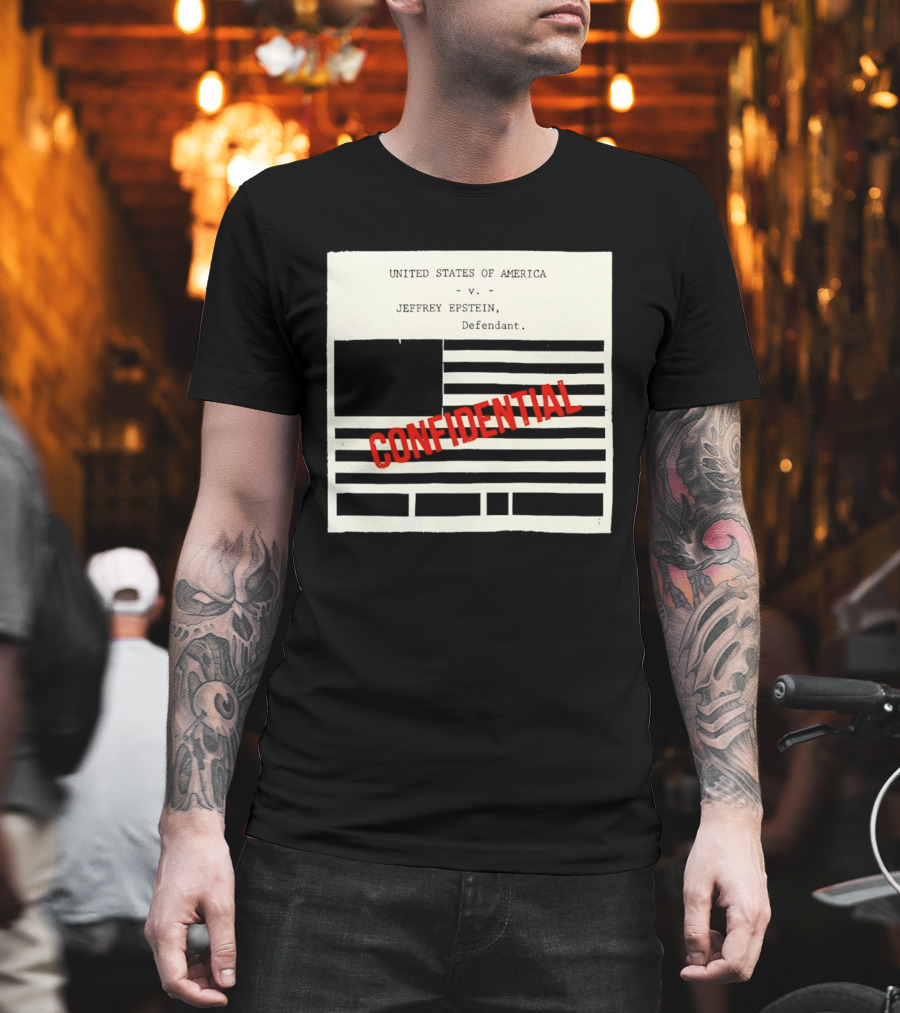United States Of America Vs Epstein Defendant Flag Confidential T-Shirt