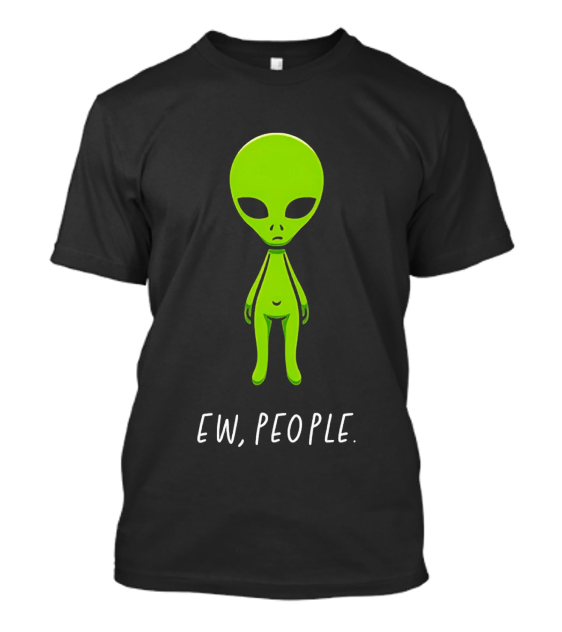 Ew People Green Alien Saucer Eyed T-Shirt