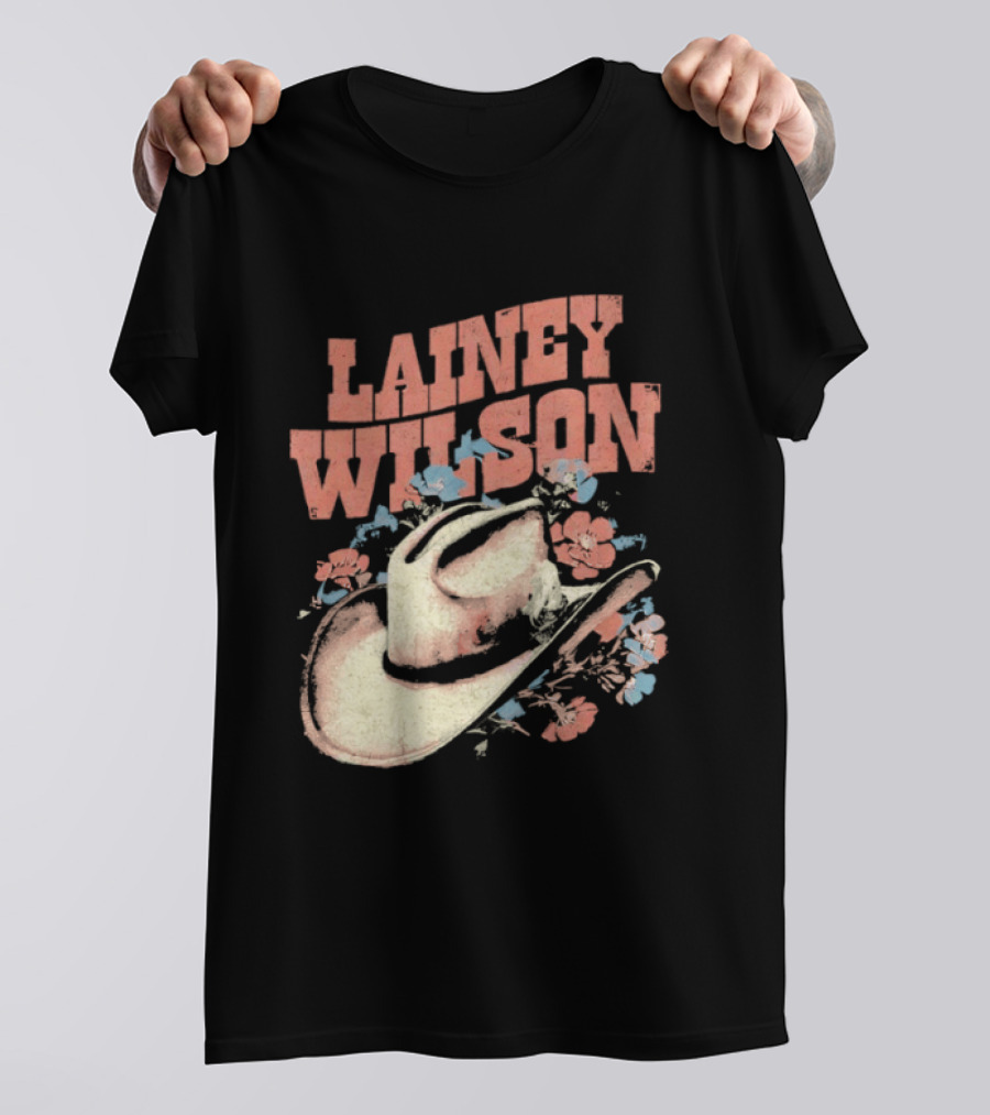 Lainey Wilson Country Music Western Hat Floral T-Shirt