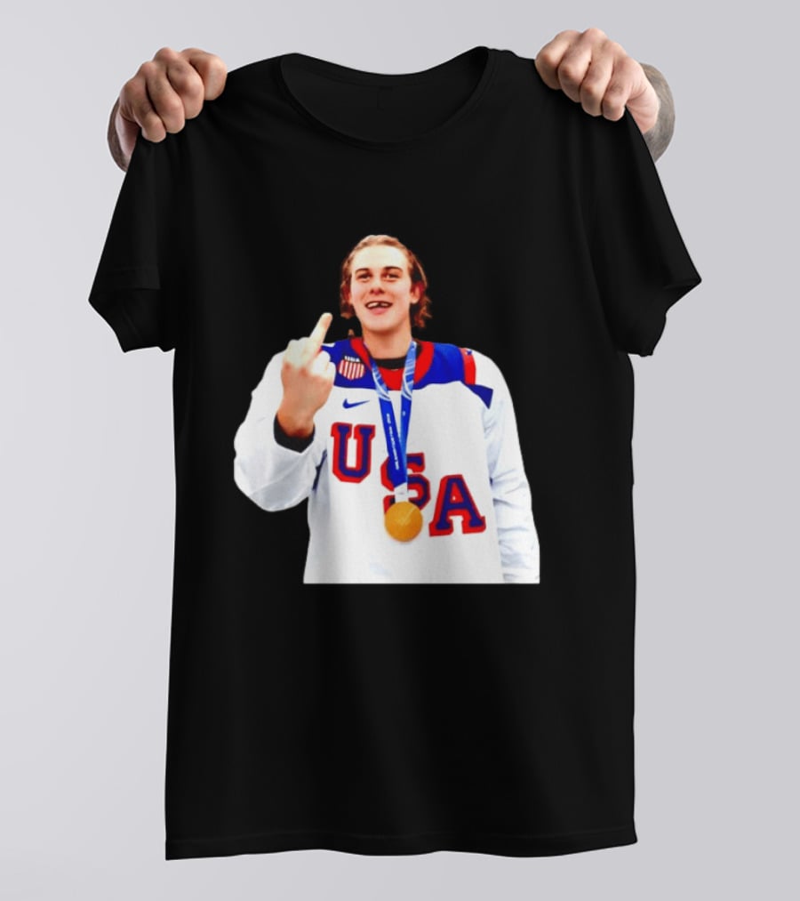 USA Gold Medal Middle Finger Olympic 2026 T-Shirt