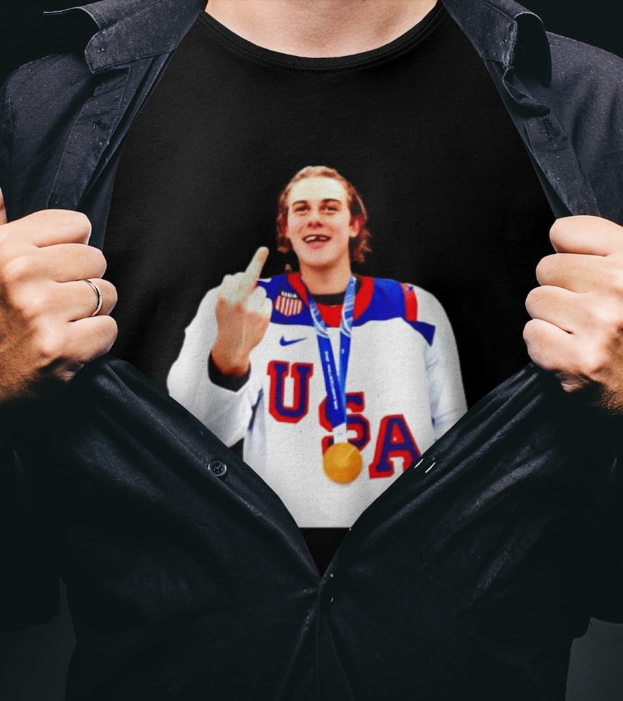 USA Gold Medal Middle Finger Olympic 2026 T-Shirt