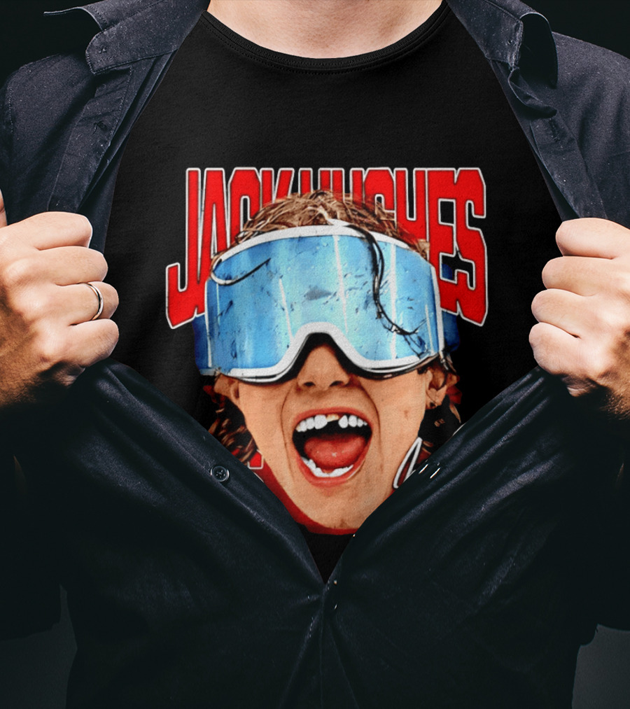 Jack Hughes New Jersey Devils 86 Goggles Signature T-Shirt