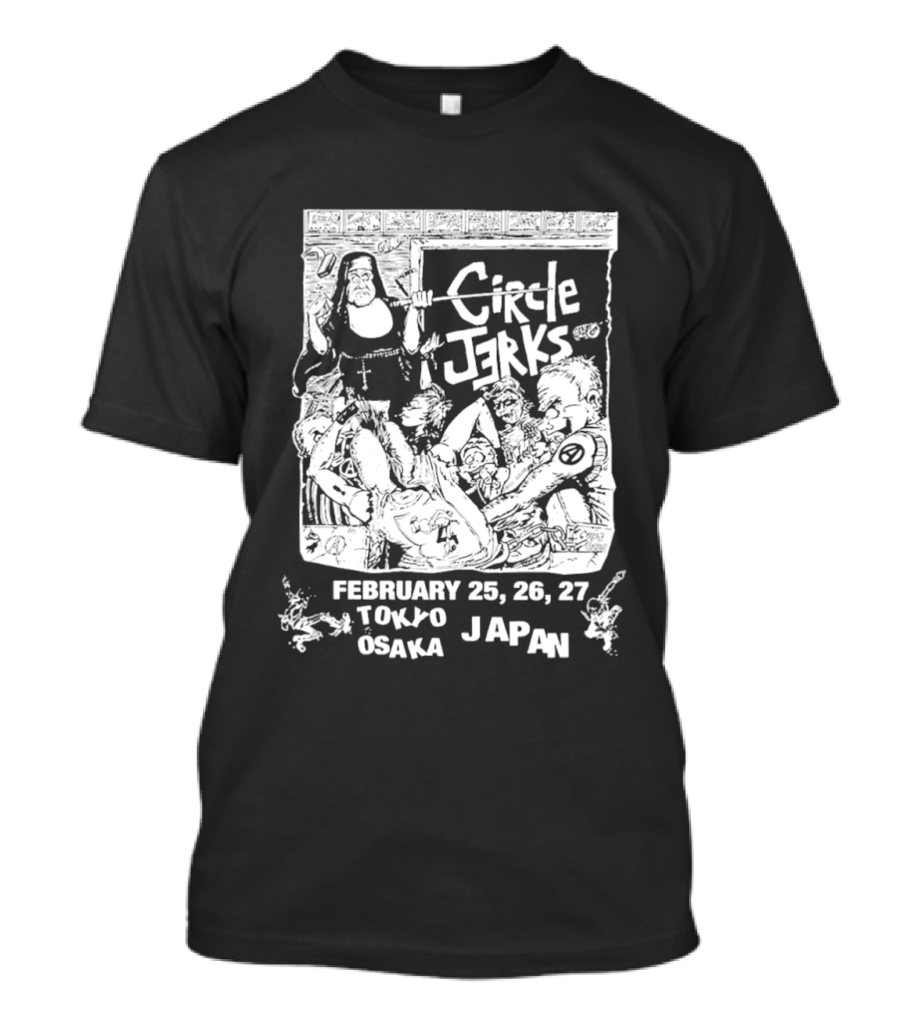 Circle Jerks Tokyo Osaka Japan Tour February 25 26 27 Classroom 2026 T-Shirt
