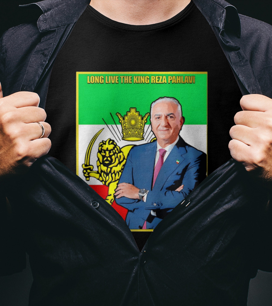 Long Live The King Reza Pahlavi Iranian Flag Lion T-Shirt
