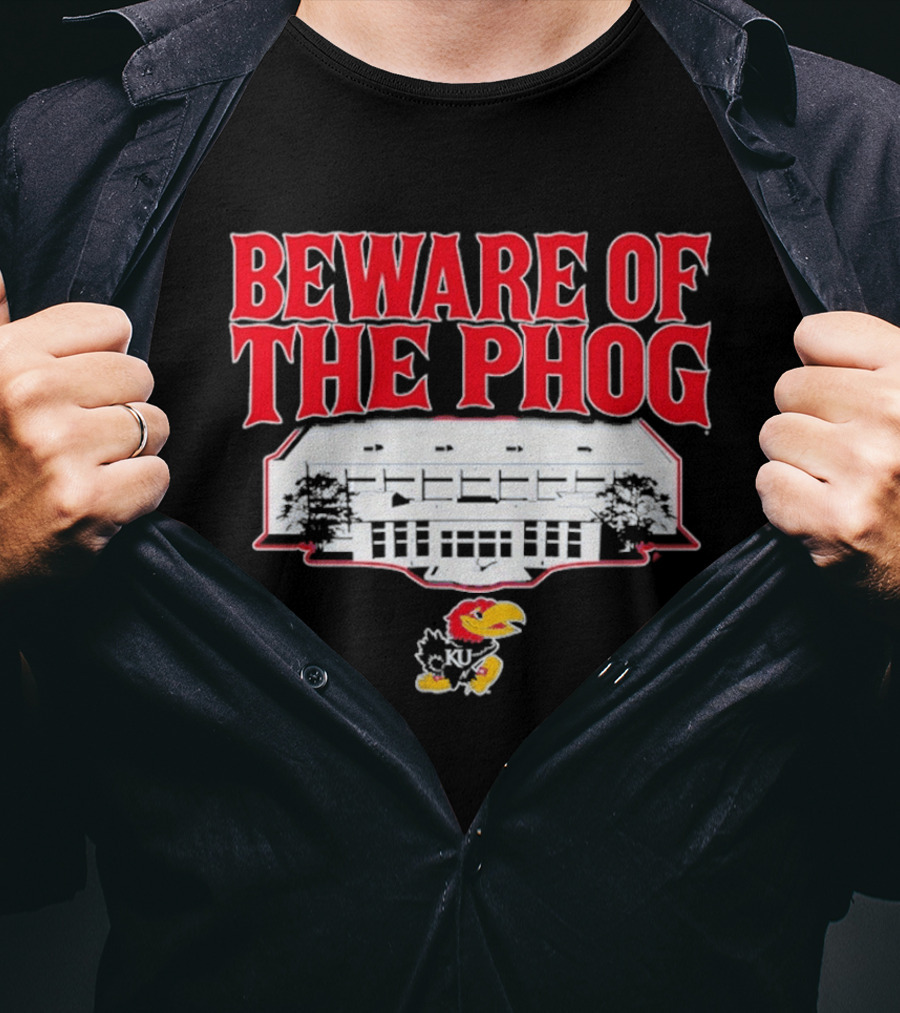 Beware Of The Phog Kansas Basketball Stadium Jayhawk T-Shirt