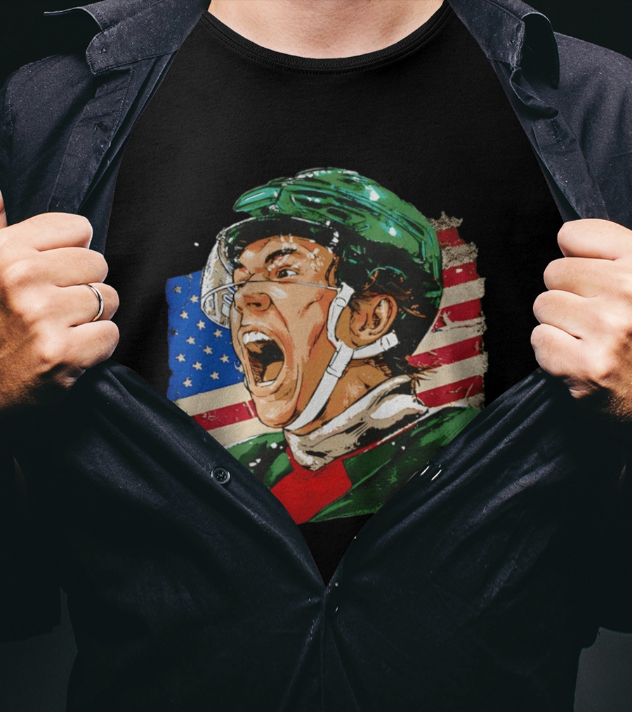 Matt Boldy USA Hockey Minnesota Wild Flag Celebration T-Shirt
